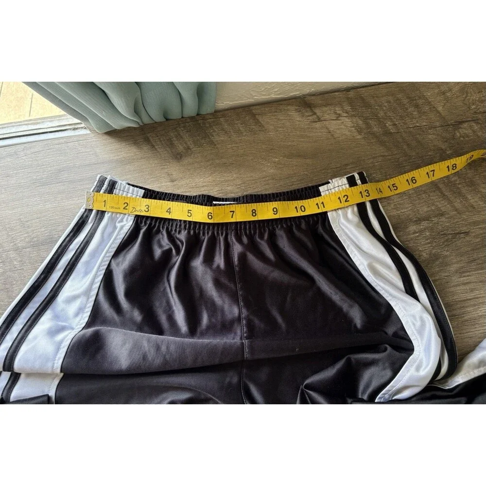 Adidas Unisex Vintage Y2K Black & White Tear Away Track Pants Size Small